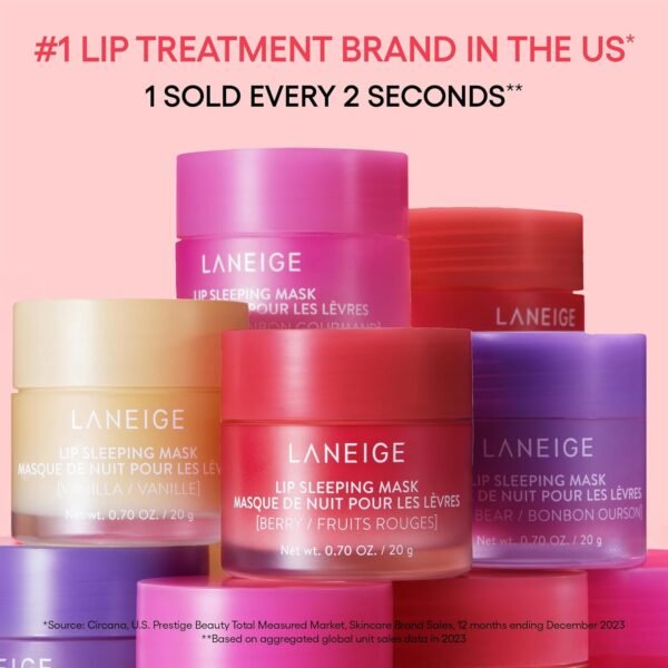 1750345060_71unDggbFVL._SL1500_.jpg LANEIGE Lip Sleeping Mask: Nourish, Hydrate, Vitamin C, Murumuru & Shea Butter, Antioxidants, Flaky, Dry Lips