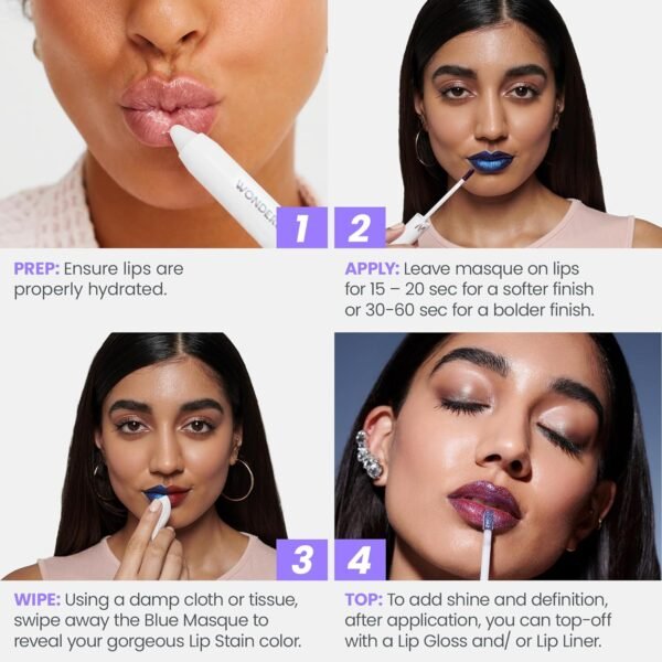 Wonderskin Wonder Blading Lip Stain Peel Off Masque - Long Lasting, Waterproof and Transfer Proof Red Lip Tint, Matte Finish Peel Off Makeup (Divine Masque)