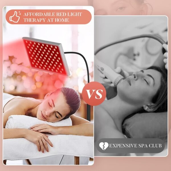Red Light Therapy for Body: Infrared Light Therapy Panel Lamp with Stand, 660nm Deep Red and 850nm Near Infrared LED Device at Home for Face and Body