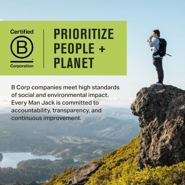 Every Man Jack Men’s Amber + Sandalwood Bath and Body Gift Set - Clean Ingredients & Sandalwood, Amber, and Vetiver scent - Round Out His Routine with Body Wash, 2-in-1 Shampoo, Deodorant & Face Wash