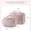 BAGSMART Travel Toiletry Bag, Large Wide-open Travel Bag for Toiletries, Makeup Cosmetic Travel Bag with Handle