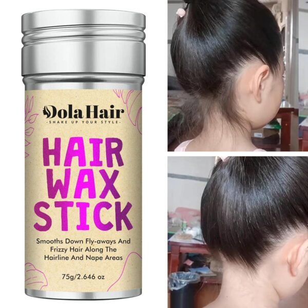 1751133765_71D90egOswL._SL1500_.jpg Dolahair Hair Wax Stick - Flyaway Control and Styling Pomade for Kids, Women, and Men - Hair Bun Maker and Accessorie (1 Pack of Wax)