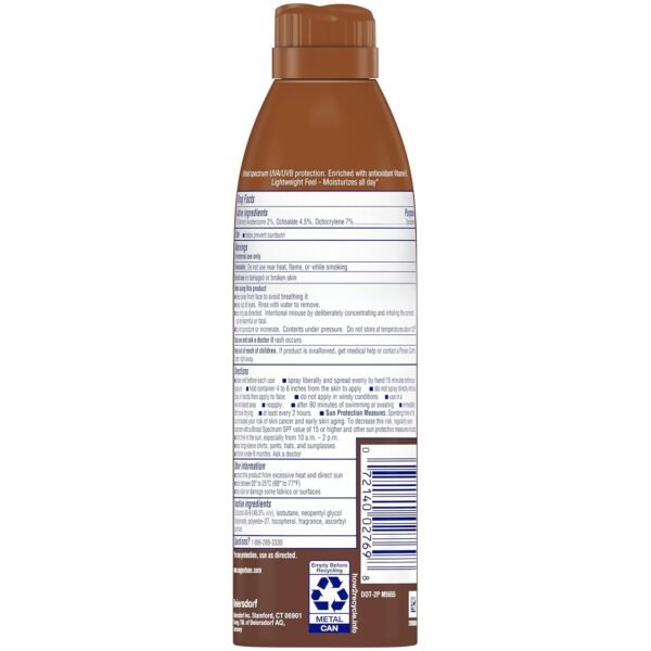 Coppertone Tanning Sunscreen Spray with Broad Spectrum SPF 15, Water Resistant Spray Sunscreen, Lightweight and Non-Greasy, 5.5 Oz, Pack of 3