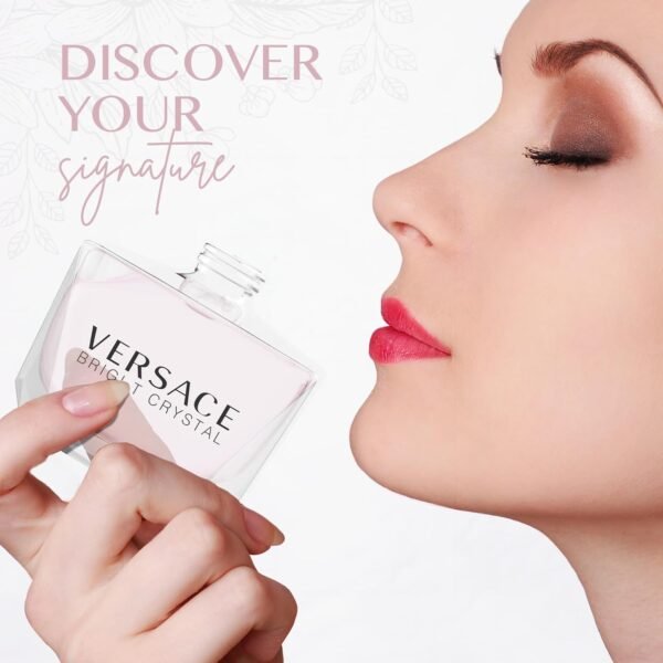 Versace Perfume for Women Set of 3 Mini, Bright Crystal, Crystal Noir, Bright Crystal Absolu, Perfume for Women Fragrance Sampler Set Designer Womens Samples (3 Count, 0.17 oz)