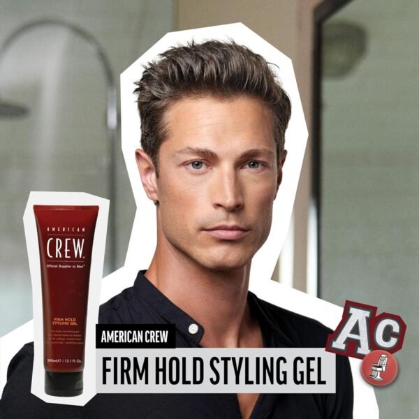 American Crew Men's Hair Styling Gel, Firm Hold, Non-Flaking, 3.3 fl oz