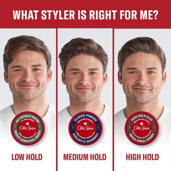 Old Spice Classic Pomade for Men, Medium Hold, Low Shine, Men's Hair Styling, 2.22 Oz Each, Twin Pack