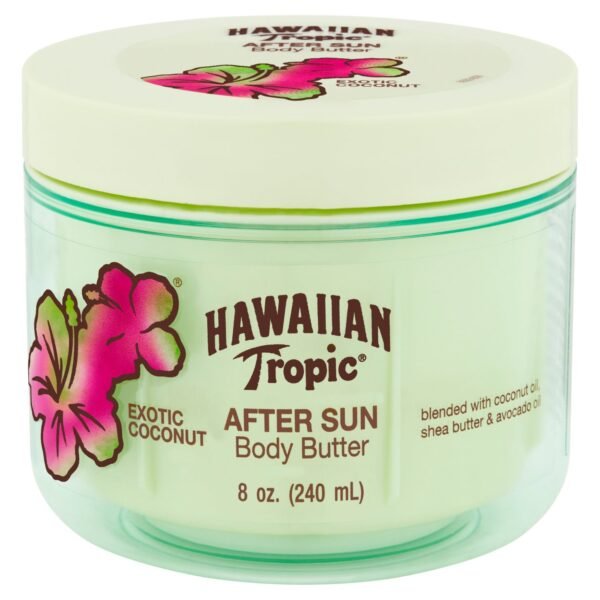 Hawaiian Tropic Dark Tanning Oil Twin Pack, 8oz Each After Sun Body Butter with Coconut Oil, 8oz