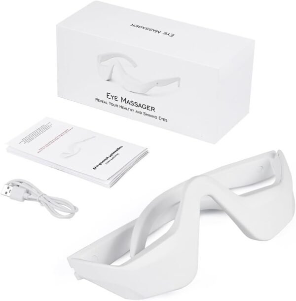 Under-Eye Red Light Therapy Device with Microcurren, 3D Contour Eye Massager for Dark Circles, Eye Bags & Wrinkles, Rechargeable Under Eye Treatment Device for Puffiness and Fine Lines