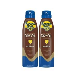 Skin care Deep Tanning Dry Oil Clear Spray Sunscreen SPF-4, 6 fl oz (2 Pack)