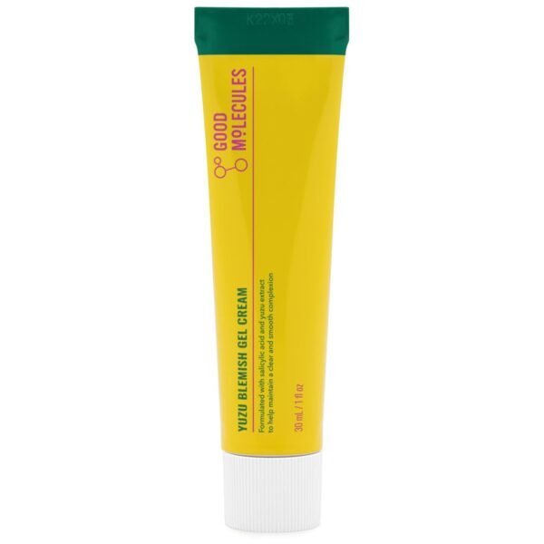 Good Molecules Yuzu Blemish Gel Cream - Lightweight Gel Moisturizer with Salicylic Acid, BHA and Natural Extracts to Target Acne, Even Skin Tone, and Texture - Skin Care for Face