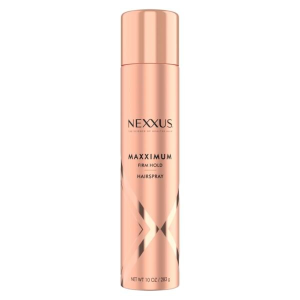 Nexxus Maximum Hold Finishing Hair Spray, for Control, Hold Hairspray for Women Hair Styling, Pink, 10 oz