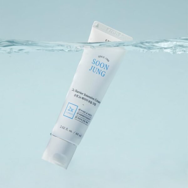 ETUDE SoonJung 2x Barrier Intensive Cream 60ml (21AD) | Hypoallergenic Shea Butter Hydrating Facial Cream for Sensitive Skin, Water-oil Balance & Panthenol for Damaged Skin | Korean Skin Care