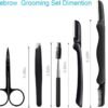 Eyebrow Razor, 5-in-1 Eyebrow Kit, Professional Eyebrow Grooming Set, Eyebrow Trimmer Set for Women and Men, Including Brow Razors Trimmer, Brush, Eyebrow Scissors, Slant Tweezers