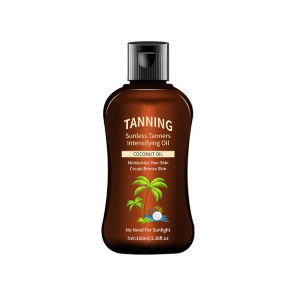 100ML Tanning Oil - Fast & Dark Natural Sun Tan Accelerator with Hydrating Oils | Quick-Dry for Deep, Long-Lasting Color | Water-Resistant for Beach, Pool & Outdoor Use (Flip-Top, 100ml /3.38 Fl.oz)