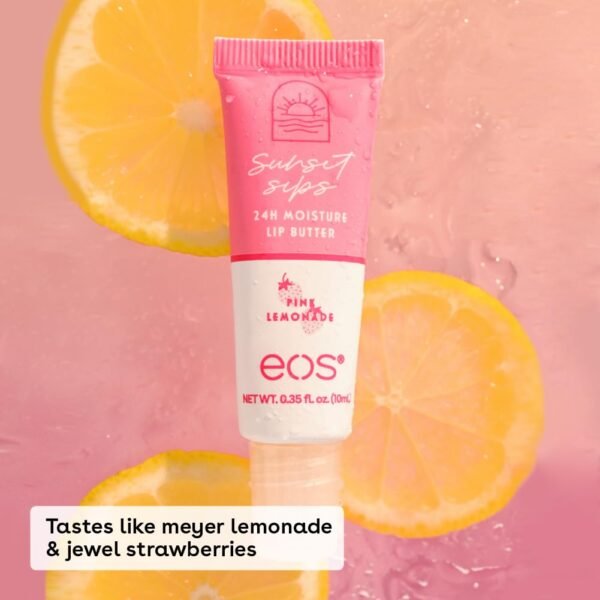 5179ey897KL._SL1001_.jpg eos 24H Moisture Super Balm - Pink Lemonade & Wild Cherry Slushie, Day or Night Lip Treatment, Made for Sensitive Skin, Lip Balms & Moisturizers, 0.35 fl oz, 2-Pack