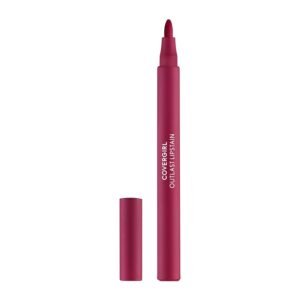 51BDTczxKQL._SL1500_.jpg COVERGIRL Outlast, 05 All-Star, Lipstain, Smooth Application, Precise Pen-Like Tip, Transfer-Proof, Satin Stained Finish, Vegan Formula, 0.06oz