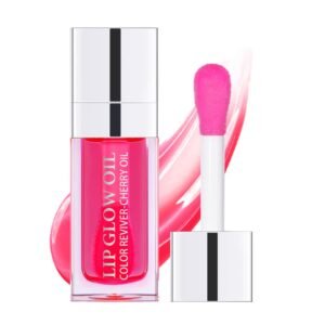 51CV0VqzLoL._SL1000_.jpg Hydrating Lip Glow Oil, Plumping Lip Oil Gloss, Transparent Lip Balm, Natural Lip Plumper Gloss Make Lips Fuller and Moisturizing (Cherry)