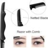 Eyebrow Razor, 5-in-1 Eyebrow Kit, Professional Eyebrow Grooming Set, Eyebrow Trimmer Set for Women and Men, Including Brow Razors Trimmer, Brush, Eyebrow Scissors, Slant Tweezers