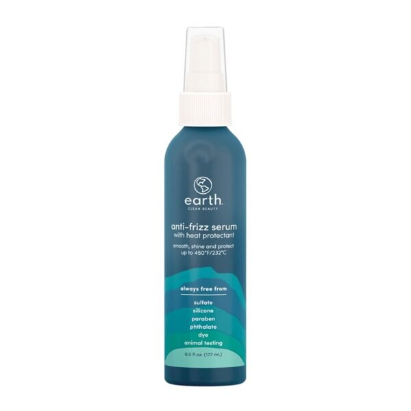earth Anti-Frizz Serum - Hair Oil with Argan and Vegan Keratin - Lightweight Serum Providing Thermal Protection - Safe for All Hair Types - 6 oz