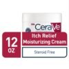 CeraVe Moisturizing Cream for Dry Skin Relief, 12 Ounce, Fragrance Free Cream with Pramoxine for Itch Relief