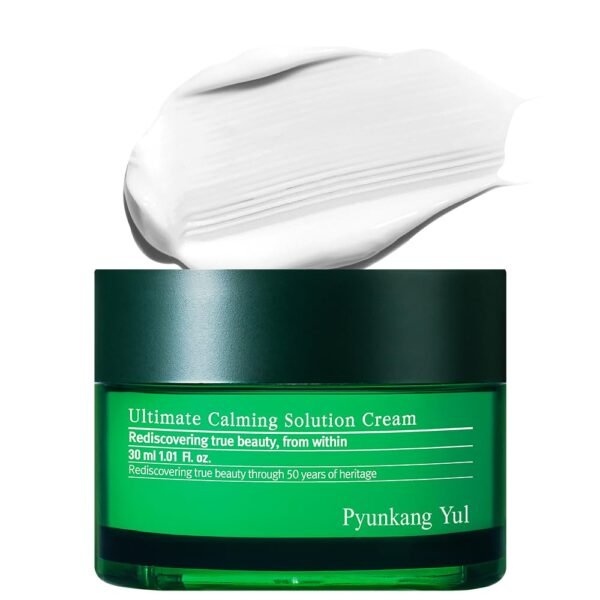 [PKY] Pyunkang Yul Ultimate Calming Solution Cream for Sensitive Skin with Patented Ingredients, Moisturizer Intensely Calms & Soothes Redness with Cica & Tea Tree, Korean Skincare (1.01 Fl. Oz, 30ml)