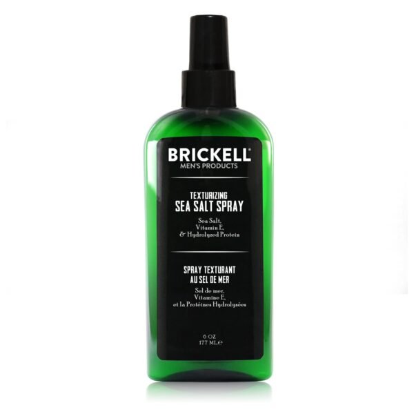 Brickell Men's Texturizing Sea Salt Spray for Men, Natural & Organic, Alcohol-Free, Lifts and Texturizes Hair for a Beach or Surfer Hair Style, 6 Ounce