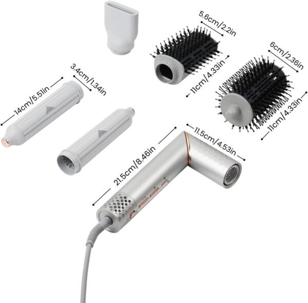 51VSMf6dXsL._AC_SL1200_.jpg 5-in-1 Flexible Styler Multi Air Curler Hair Styler - Advanced High-Speed Hair Dryer, Magic Styler with Tight Grip, Perfect for Travel, Fast Drying, No Heat Damage, Gift Set