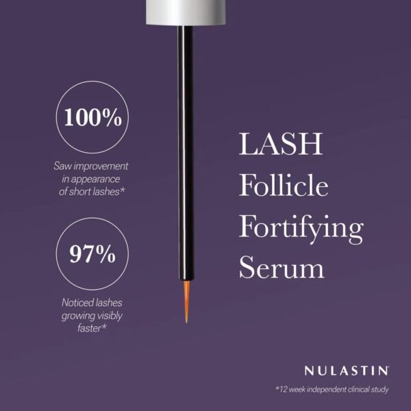 NULASTIN Eyelash Serum & Brow Serum - Lash & Brow Dual System - Eyebrow & Eyelash Enhancing Serums with Keratin & Peptides for Fuller Looking Lashes & Brows (2 Count, 0.1 Fl Oz Each)