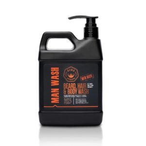 51au6B1qwyL._SL1200_.jpg GIBS Grooming 3 in 1 Man Wash Body Wash for Men - Beard & Hair Moisturizing, & Cleansing Liquid Body Wash - Sulfate & Paraben Free