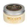 Woody's Styling Cream for Men, Controls Curly/Wavy Hair, Water-Soluble Mild Hold, Healthy Shine, 3.4 oz