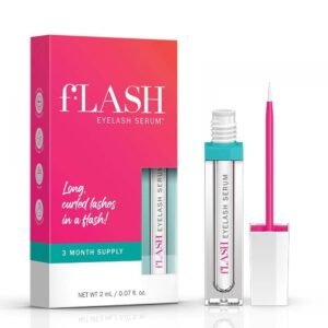 51hHk4rI9sL._SL1000_.jpg fLASH Eyelash Serum for Long, Curled Natural Lashes - Enhances & Strengthens, Safe & Effective Formula for Contact Wearers & Sensitive Eyes, 3 Month Supply - 2mL (0.07 Fl Oz)