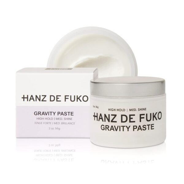 Hanz de Fuko Gravity Paste – Premium Men’s Hair Styling Paste for a High Hold, Medium Shine Finish – Super-Grip Technology for Any Hairstyle Imaginable, Works for All Hair Types – 2 oz, Travel Size