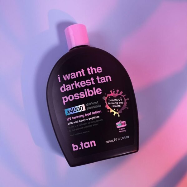 51l9GVbN8BL._SL1080_.jpg b.tan UV Tanning Bed Lotion | I Want The Darkest Tan Possible - x4000 Tan Intensifiers, Indoor & Outdoor Accelerator, Best Browning Body Tanner Extender, No Sun Protection, 12 Fl Oz