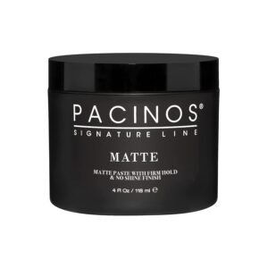 Pacinos Matte Hair Paste - Firm Hold, No Shine, Sculpting & Styling Wax, Long Lasting Definition & Texture, No Flakes, All Hair Types, 4 fl. oz.