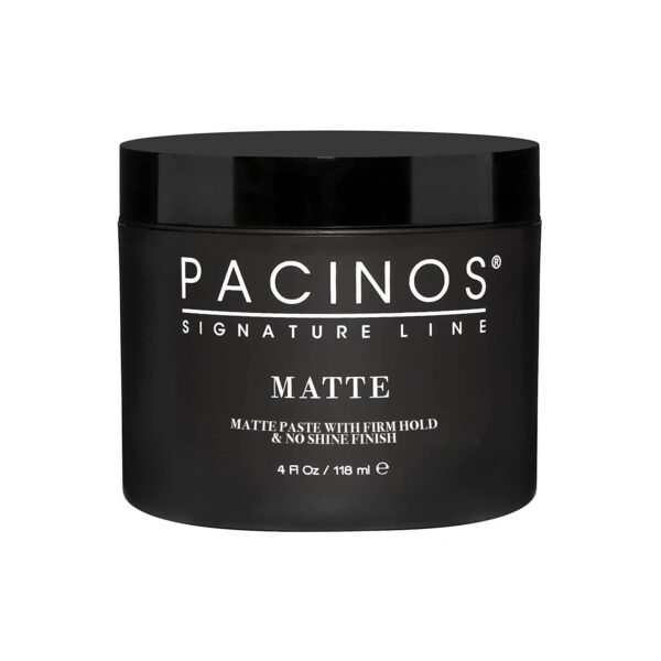 Pacinos Matte Hair Paste - Firm Hold, No Shine, Sculpting & Styling Wax, Long Lasting Definition & Texture, No Flakes, All Hair Types, 4 fl. oz.