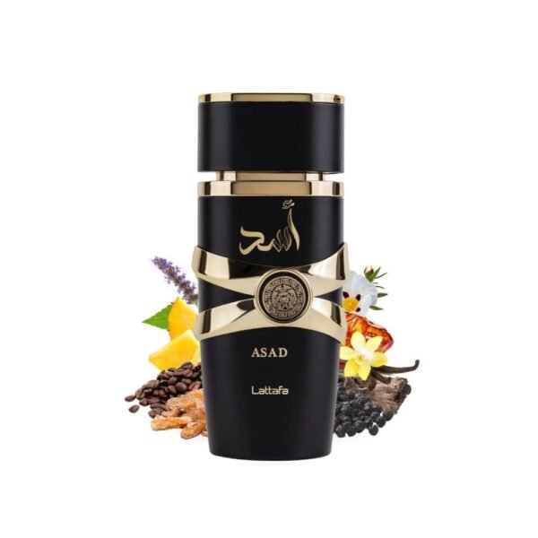 51s7cYBeulL._SL1000_.jpg Lattafa Perfumes Asad for Unisex Eau de Parfum Spray, 3.4 Ounce