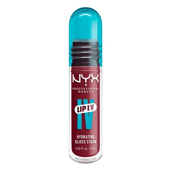 NYX PROFESSIONAL MAKEUP Lip IV Hydrating Glossy Lip Stain with 12HR Hydration - Bubblegum Burst (Pink)