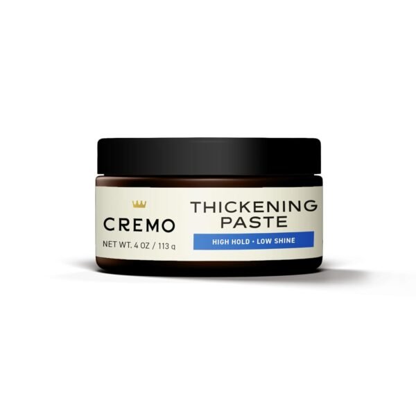 Cremo Mens Hair Paste - Premium Barber Grade Thickening Paste with High Hold and Low Shine, 4 Oz