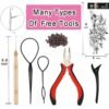613lb7EeL._SL1000_.jpg Hair Tinsel Kit, Fairy Tinsel Hair Extensions With Tool 2760 Strands 12 Colors Holographic Heat Resistant Sparkling Hair Glitter for Christmas New Year Party (48 Inch)