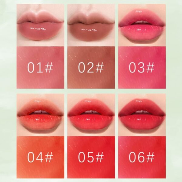 6 Colors Lip Tint Stain Set, Korean Velvet Water Lip Tint, Mini Liquid Lipstick, Moisturizing Natural Korean Lip Gloss Set, Long Lasting, Waterproof, Non-Stick Cup, High Pigment, Lip Color Makeup