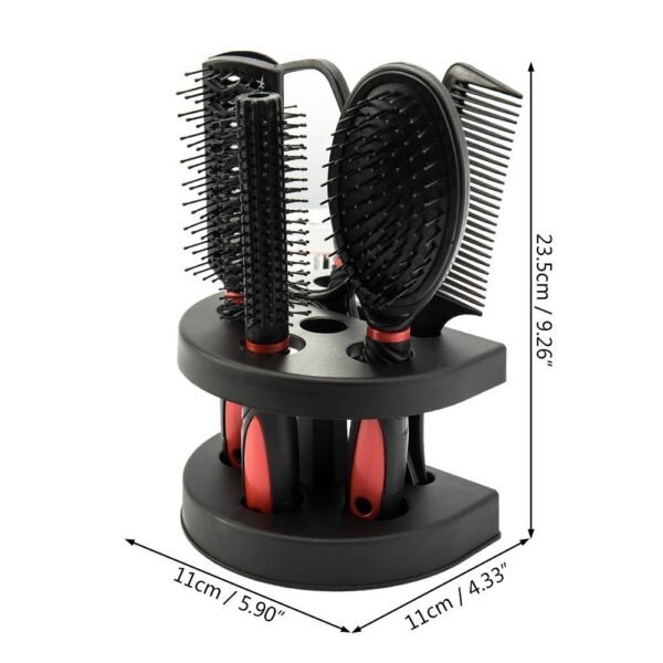 61NqtdKfyL._SL1000_.jpg Set of 5 Hair Combs Set Professional Salon Hair Cutting Brushes Sets Salon Hairdressing Styling Tool Mirror And Holder Stand Set Dressing Comb Kits for