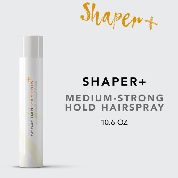 Sebastian Professional Shaper Plus Hairspray | Touchable, Humidity Resistant, Extra Hold | 24 Hour Flexible Styling Control | For All Hair Types