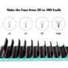 Eyelash Extension Supplies D Curl 0.07 Rapid Volume Lash Extensions Easy Fan 3D 4D 5D 6D 7D 10D Automatic Blooming Flower Lashes Self Fanning Russian Individual （D-0.07,8-15mm）