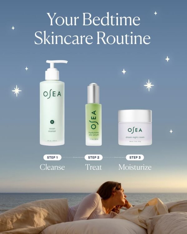61xAzS8ZgL._SL1250_.jpg OSEA Dream Night Cream - Anti-Aging Hydrating Face Cream with Algae-Derived Bio Retinol - Plumps, Firms, & Smooths Line and Wrinkles