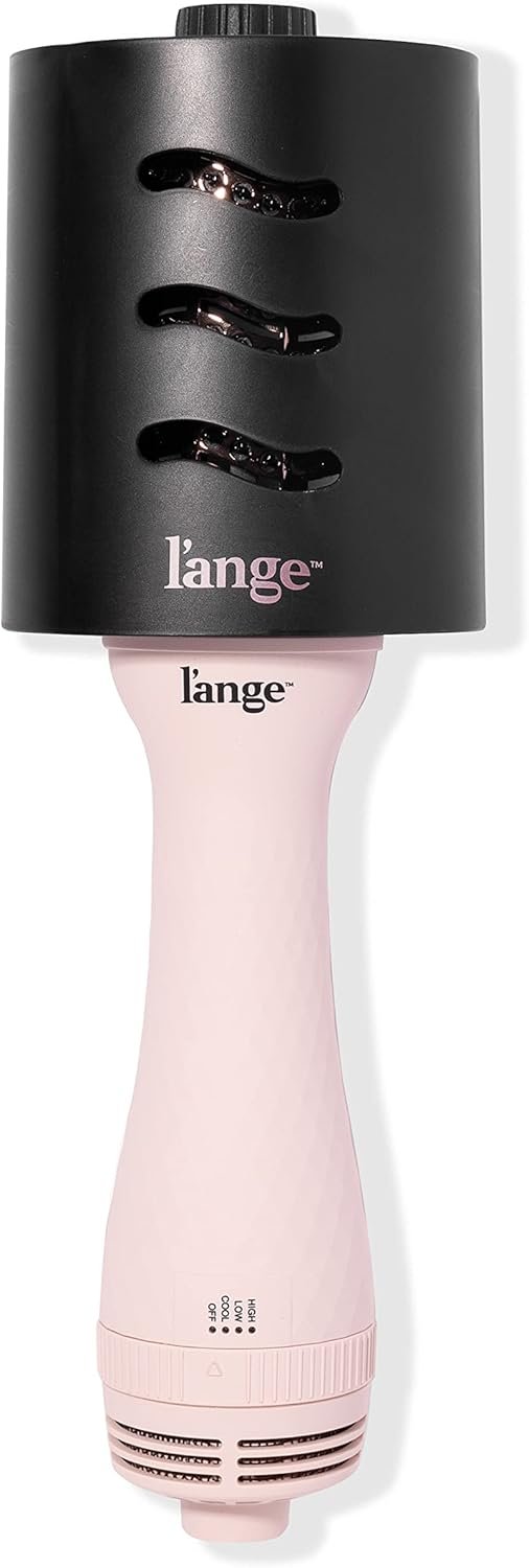 61-EDB9i-hL._AC_SL1500_.jpg L'ANGE HAIR Le Volume 2-in-1 Titanium Blow Dryer Brush | Hot Air Brush in One with Oval Barrel | Hair Styler for Smooth, Frizz-Free Results for All Hair Types (Blush - 60mm)