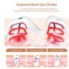Under-Eye Red Light Therapy Device with Microcurren, 3D Contour Eye Massager for Dark Circles, Eye Bags & Wrinkles, Rechargeable Under Eye Treatment Device for Puffiness and Fine Lines