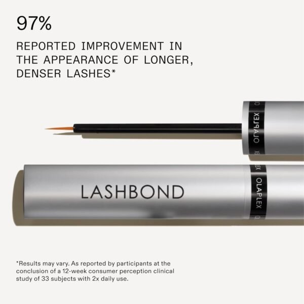 61-zSVfHVaL._SL1500_.jpg Olaplex Lashbond Building Serum, Clear Eyelash Enhancing Serum for Natural, Longer, Healthier, Thicker, Fuller-Looking Lashes, Daily Use, Results in Little as 2 Weeks, 0.15 fl oz