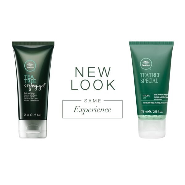Tea Tree Styling Gel, Medium Hold, High-Shine Finish, For All Hair Types