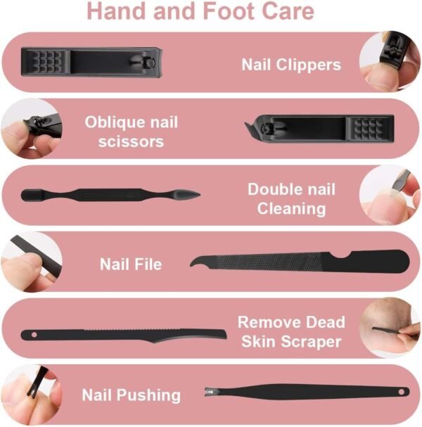 Manicure Kit, OKOM Manicure Set, Mens Grooming Kit, Nail Care Set, Manicure Kit for Men and Women,Nail Kit,Grooming Kit,Manicure Set Nail Clippers File,Nail Clipper Set,Care Kit,Gifts for Men(10PCS)