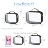 611Ty3xCmXL._SL1500_.jpg PACKISM Clear Makeup Bag - TSA Approved Toiletry Bag with Handle Large Opening, Clear Toiletry Bags for Traveling Travel Essentials, Travel Bags for Toiletries, Black